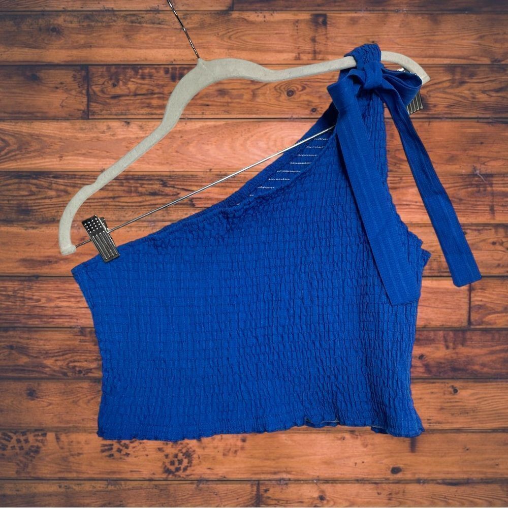 5 for‎ $25🔥Shein Elastic Royal Blue Single Shoulder Tank Top XL